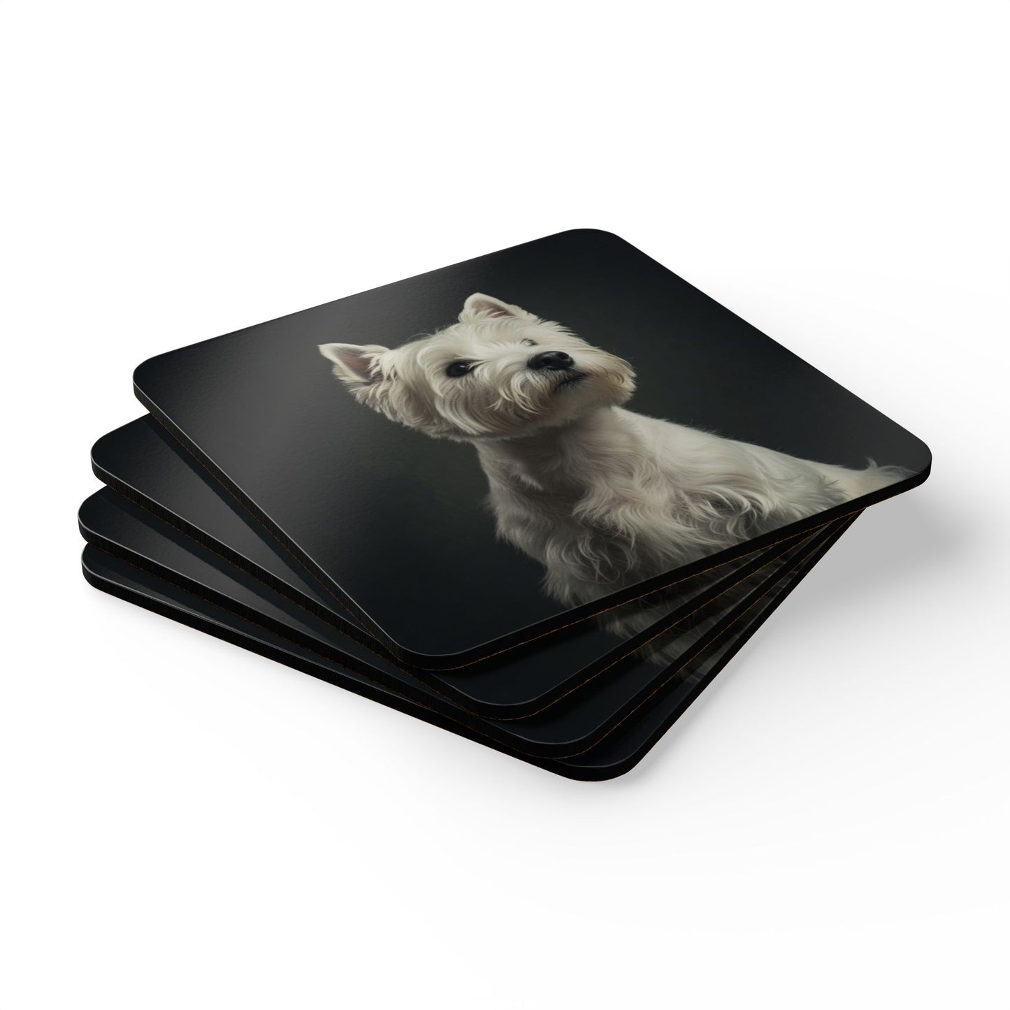 West Highland Terrier Cork Coaster Set