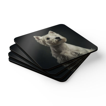 West Highland Terrier Cork Coaster Set