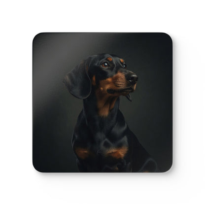 Dachshund Portrait Cork Coaster Set