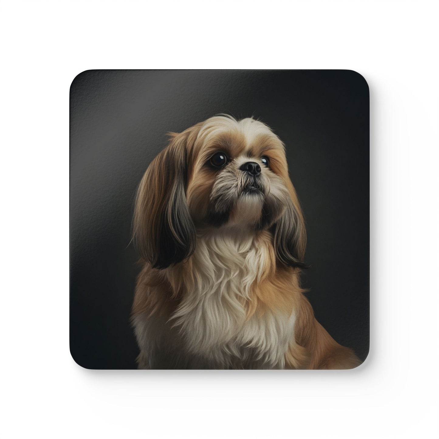 Shih Tzu Portrait Cork Coaster Set