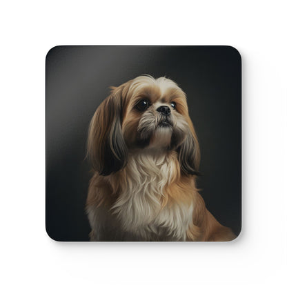 Shih Tzu Portrait Cork Coaster Set