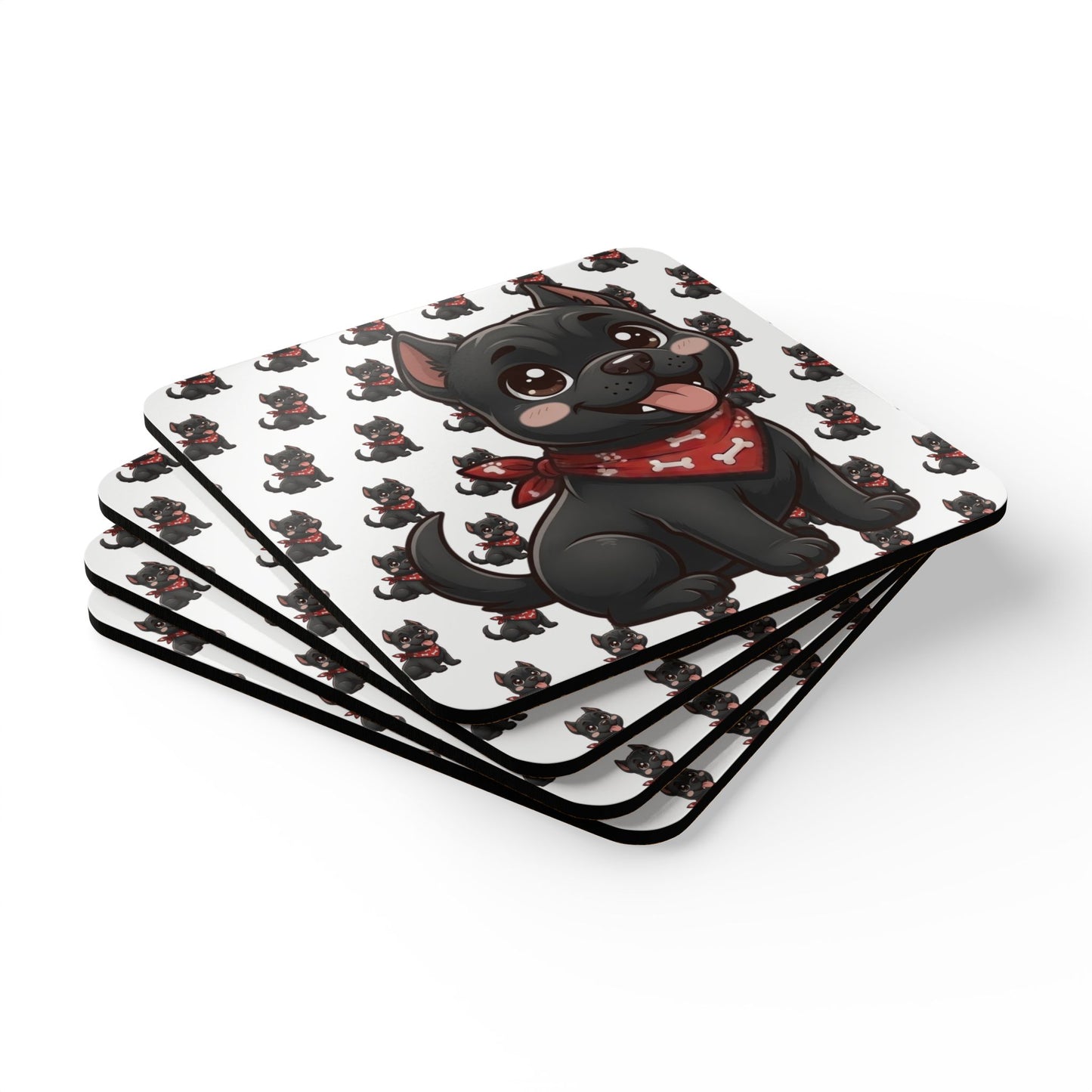 Cane Corso Chibi Cork Coaster Set