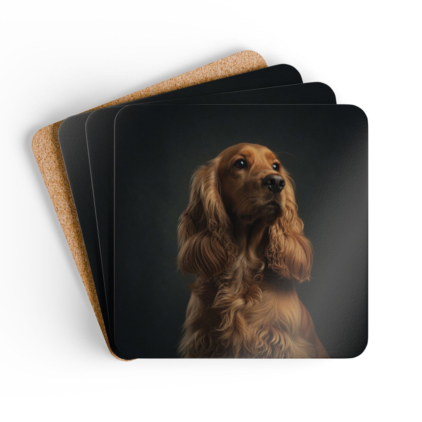 Cocker Spaniel Cork Coaster Set