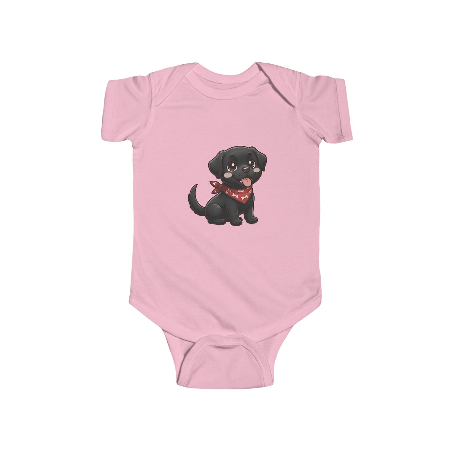 Black Labrador Chibi Infant Bodysuit