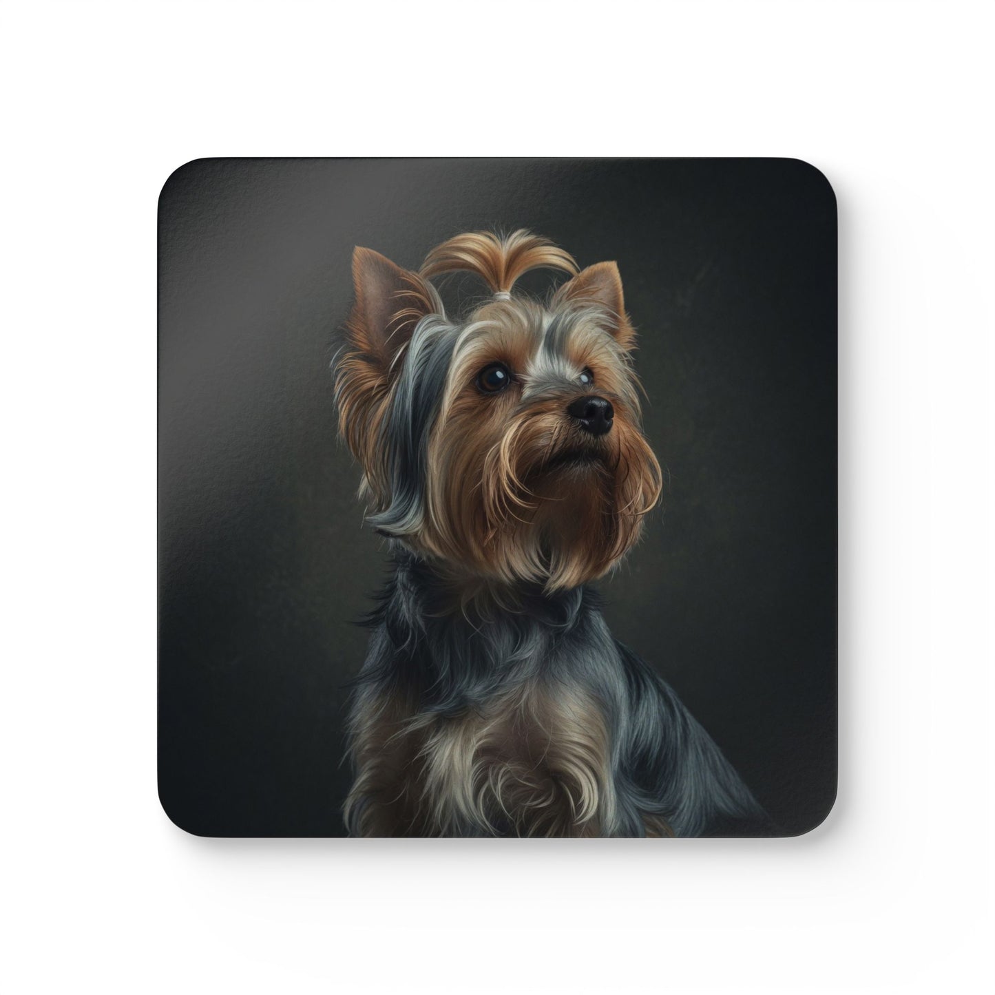 Yorkshire Terrier Portrait Cork Coaster Set