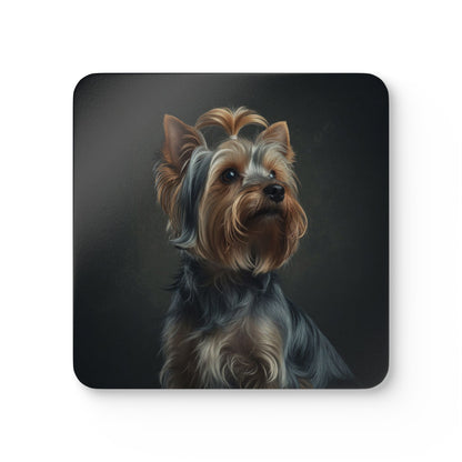 Yorkshire Terrier Portrait Cork Coaster Set