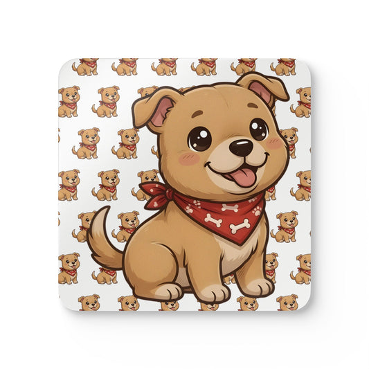American Staffordshire Bull Terrier Chibi Cork Coaster Set