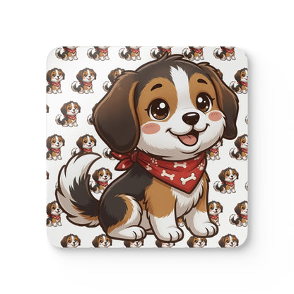 Beagle Chibi Cork Coaster Set