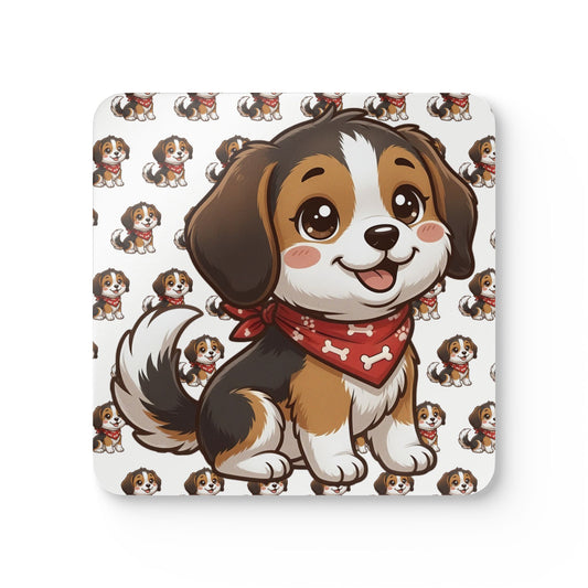 Beagle Chibi Cork Coaster Set