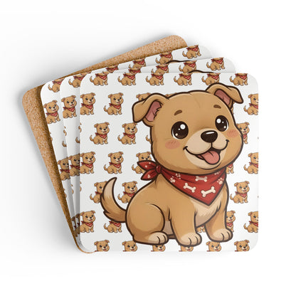 American Staffordshire Bull Terrier Chibi Cork Coaster Set