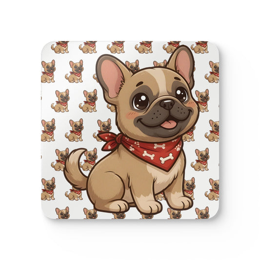 French Bulldog Chibi Cork Coaster Set
