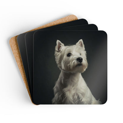 West Highland Terrier Cork Coaster Set