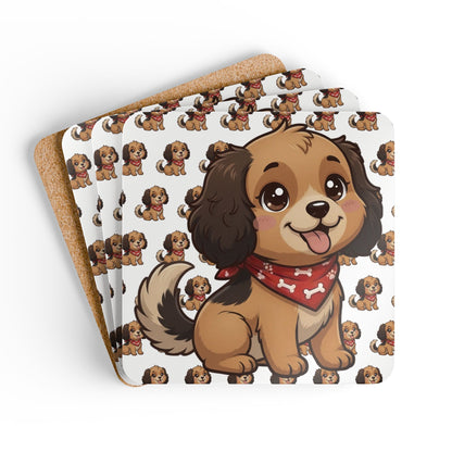 Cocker Spaniel Chibi Cork Coaster Set