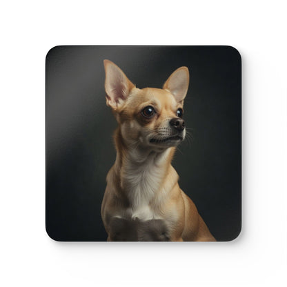 Chihuahua Portrait Cork Coaster Set