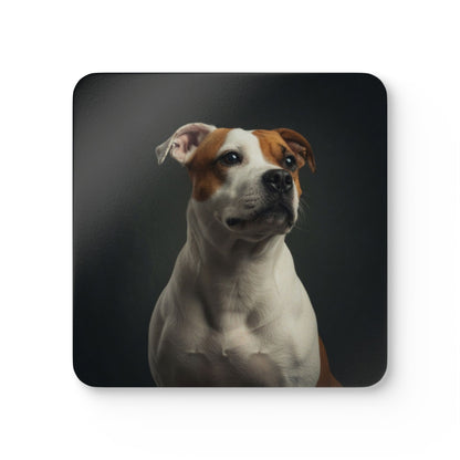 American Staffordshire Bull Terrier Cork Coaster Set