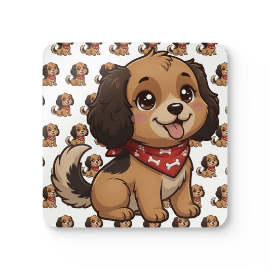 Cocker Spaniel Chibi Cork Coaster Set