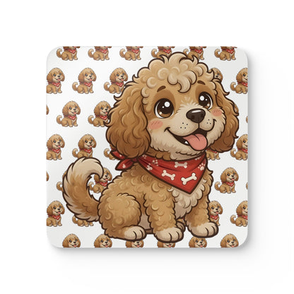 Cockerpoo Chibi Cork Coaster Set