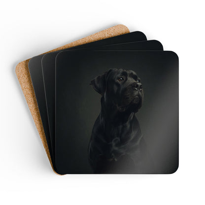 Cane Corso Portrait Cork Coaster Set