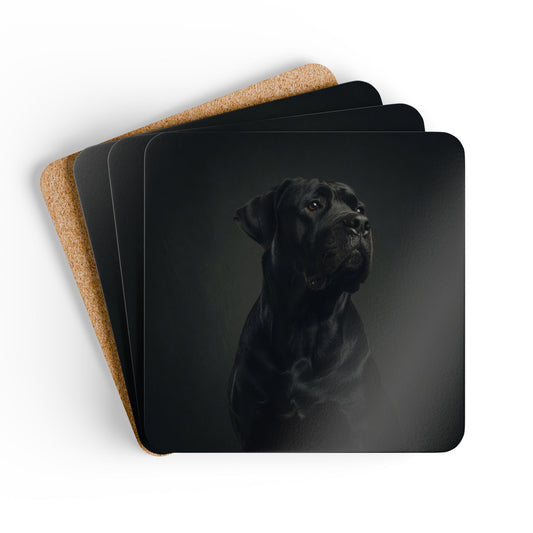 Cane Corso Portrait Cork Coaster Set