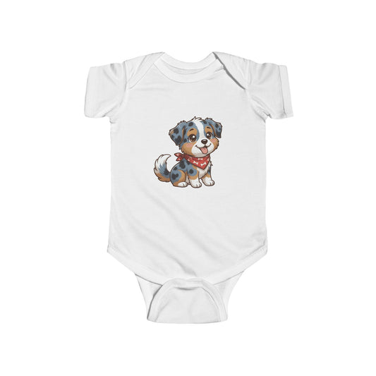 Australian Shepherd Chibi Infant Bodysuit