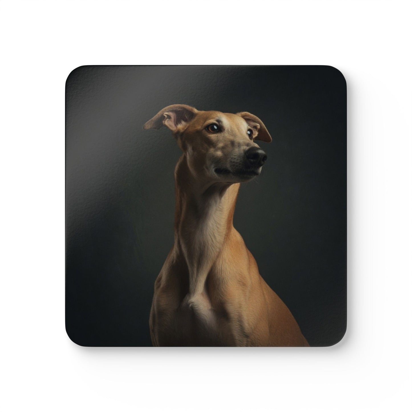 Greyhound Portrait Cork Coaster Set