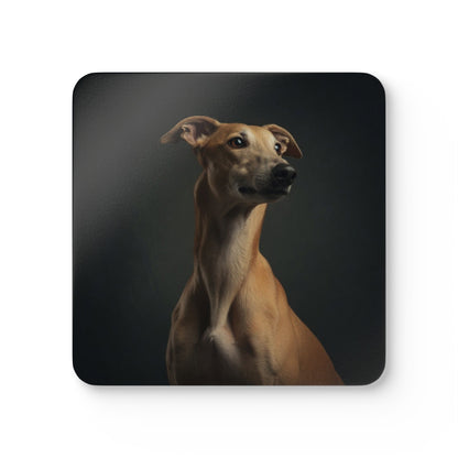 Greyhound Portrait Cork Coaster Set