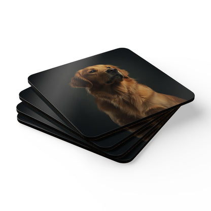 Golden Retriever Cork Coaster Set