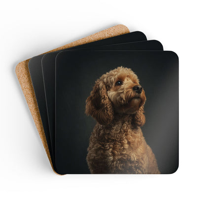 Cockerpoo Cork Coaster Set