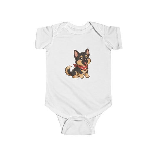 German Shepherd Chibi Infant Bodysuit