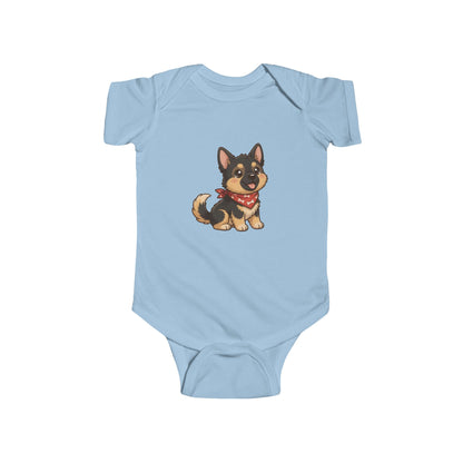German Shepherd Chibi Infant Bodysuit