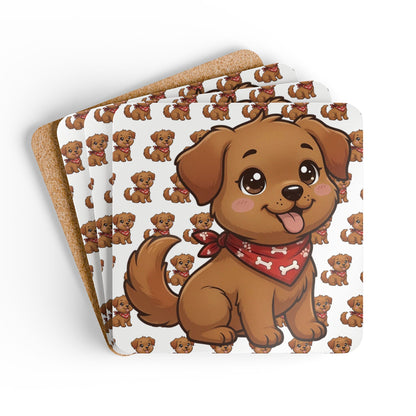 Hungarian Vizla Chibi Cork Coaster Set