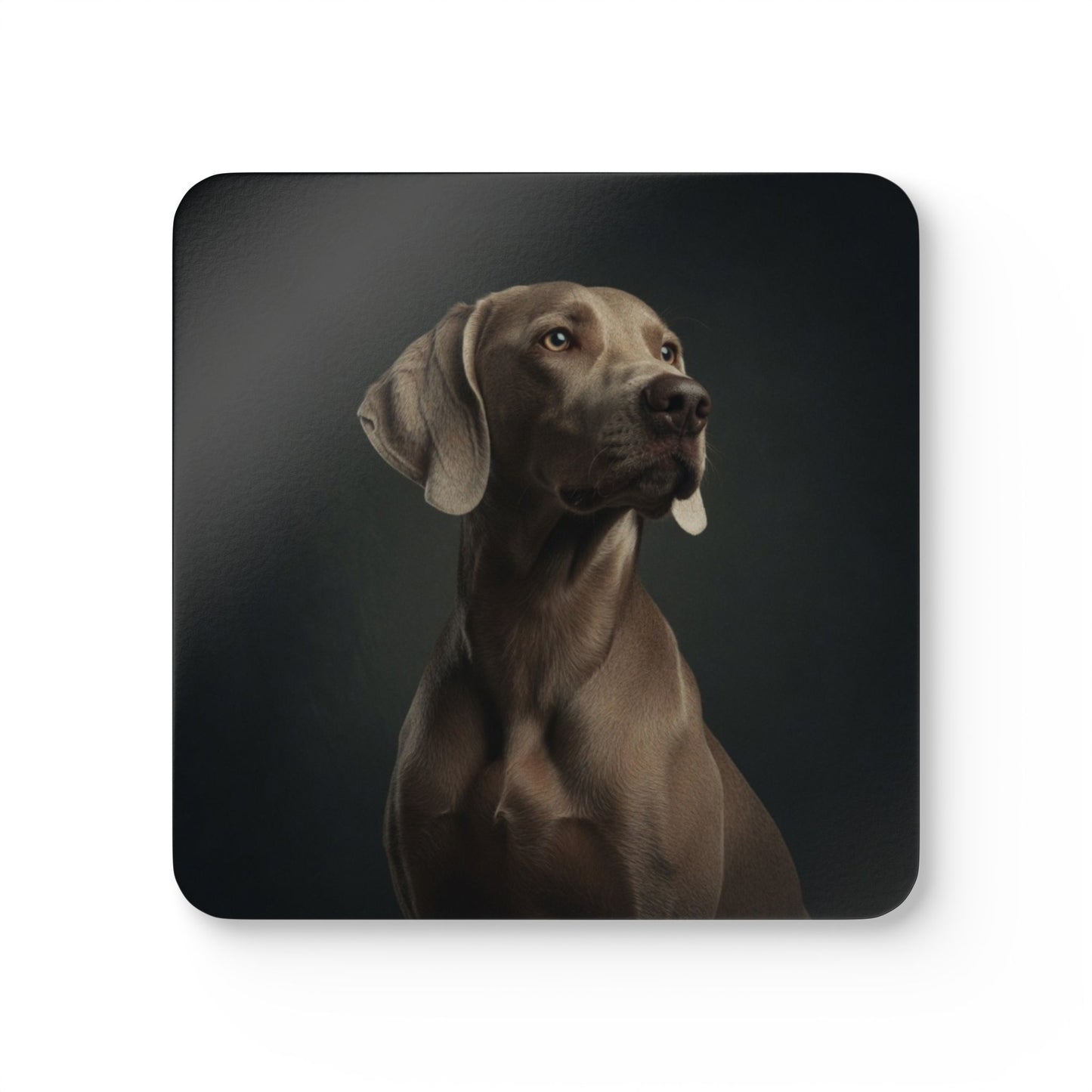 Weimaraner Portrait Cork Coaster Set