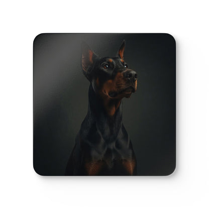 Doberman Cork Coaster Set