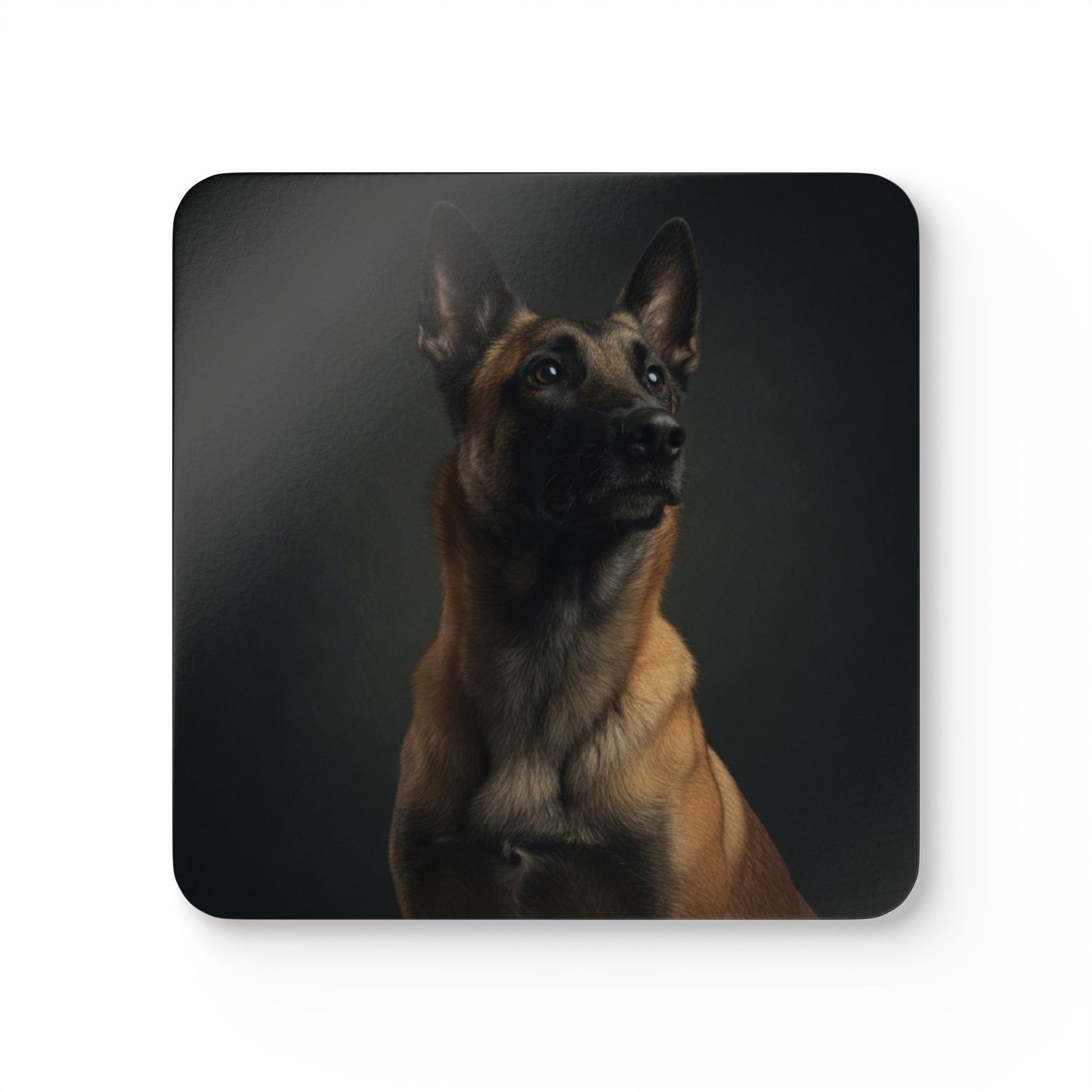 Belgian Malinois Portrait Cork Coaster Set