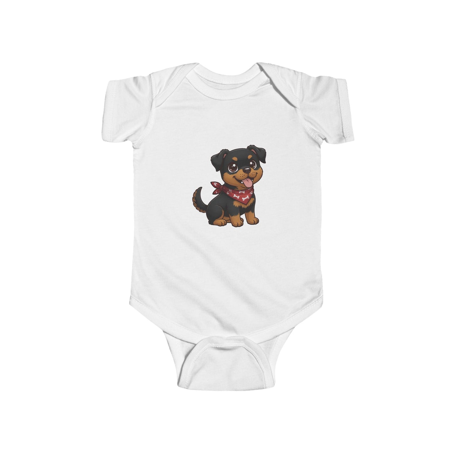 Rottweiler Chibi Infant Bodysuit