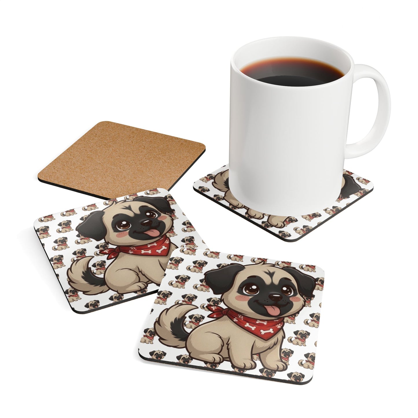 Kangal Chibi Cork Coaster Set