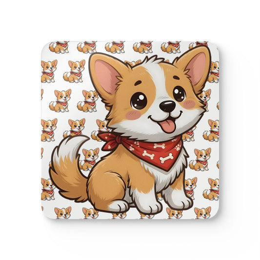 Corgi Chibi Cork Coaster Set