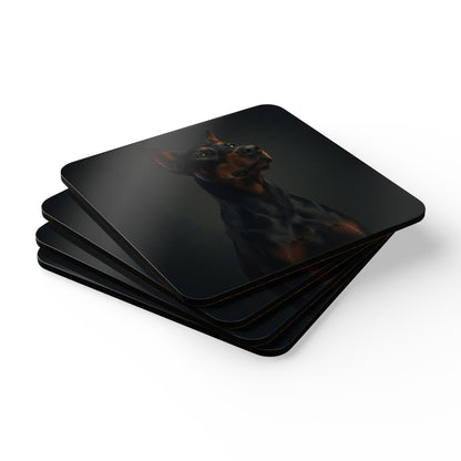 Doberman Cork Coaster Set