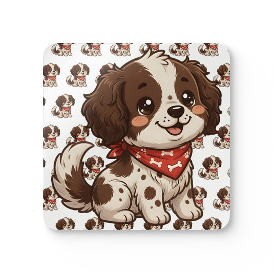 Springer Spaniel Chibi Cork Coaster Set