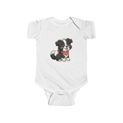 Border Collie Chibi Infant Bodysuit