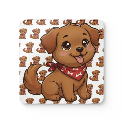 Hungarian Vizla Chibi Cork Coaster Set