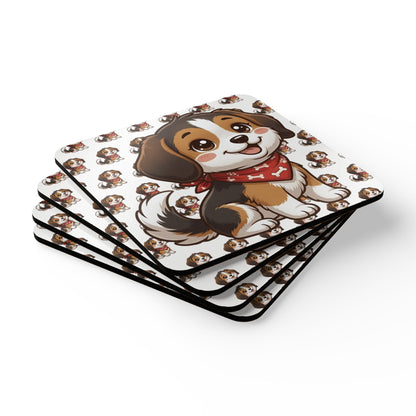 Beagle Chibi Cork Coaster Set
