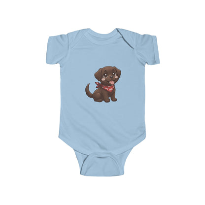 Chocolate Labrador Chibi Infant Bodysuit