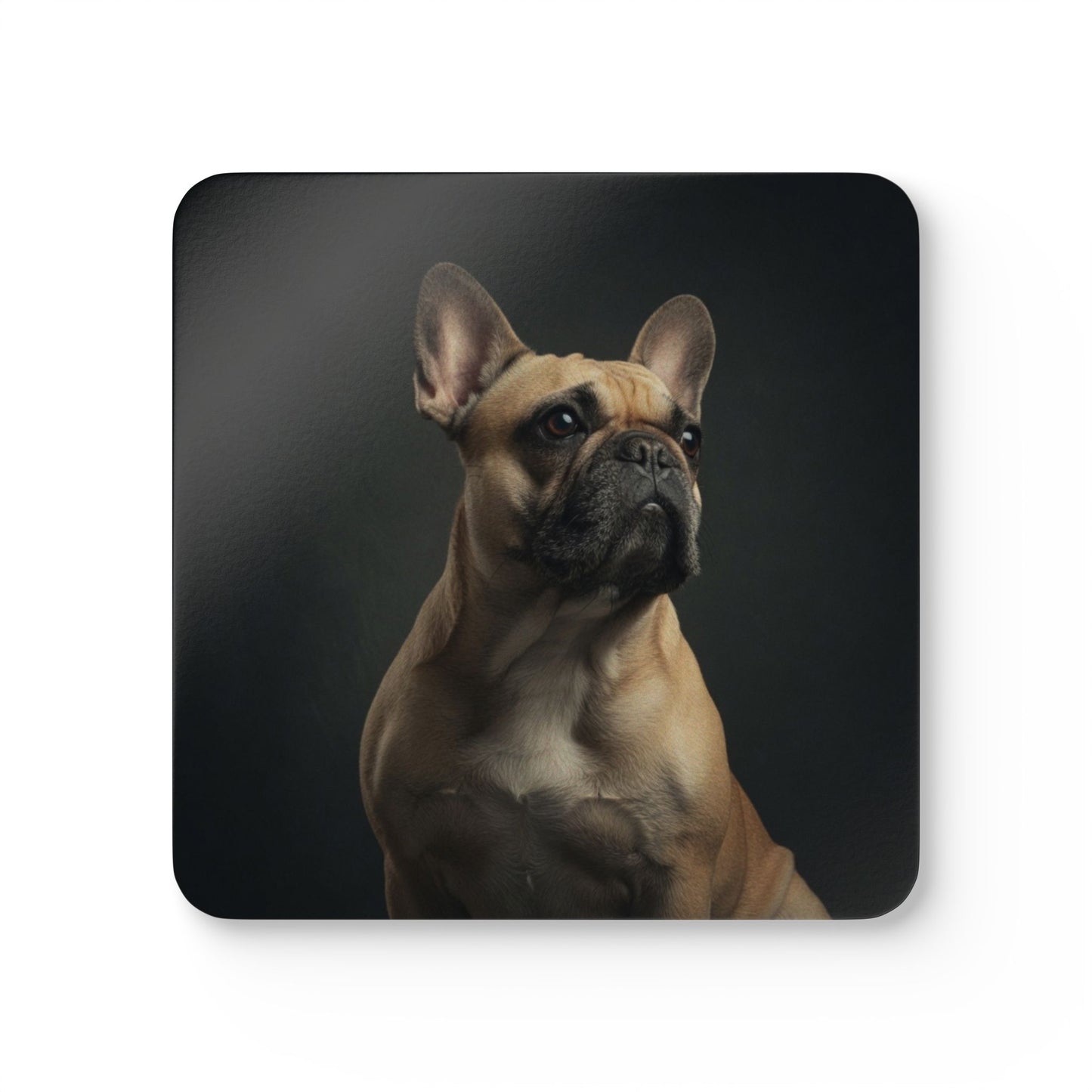 French Bulldog Portrait Cork Coaster Set