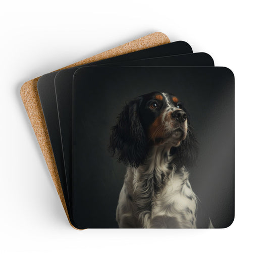 Springer Spaniel Cork Coaster Set