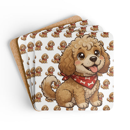 Cockerpoo Chibi Cork Coaster Set