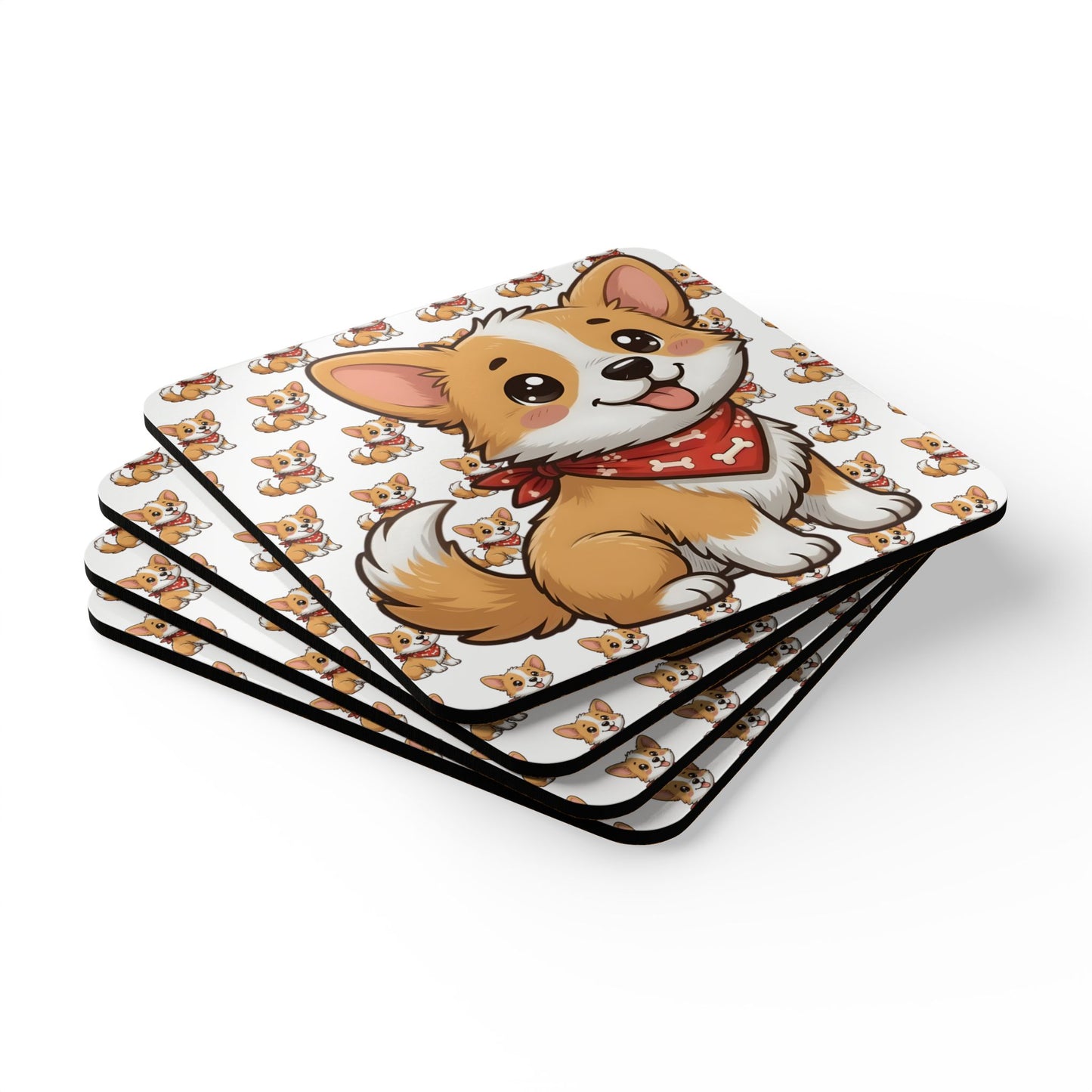 Corgi Chibi Cork Coaster Set