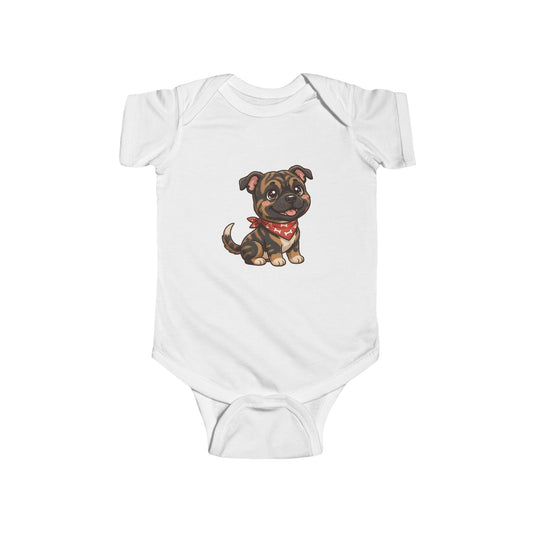 Staffordshire Bull Terrier Chibi Infant Bodysuit