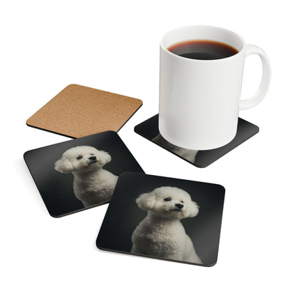 Bichon Frise Cork Coaster Set