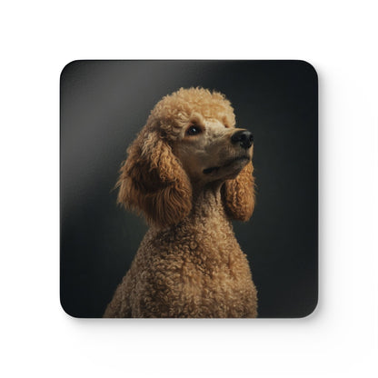 Poodle Portrait Cork Coaster Set